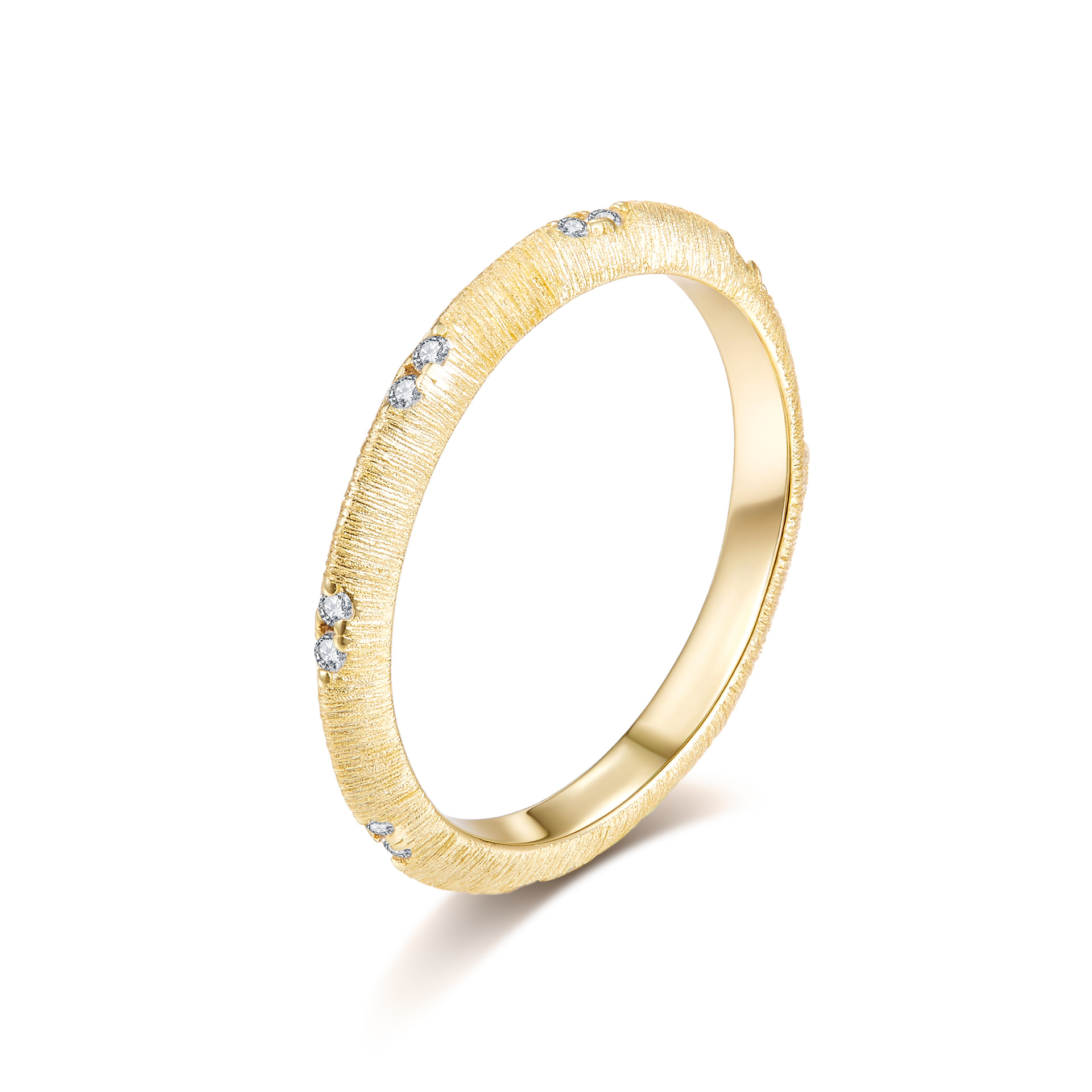 Women'S Affordable Accessories - Anel de moissanite com acabamento escovado