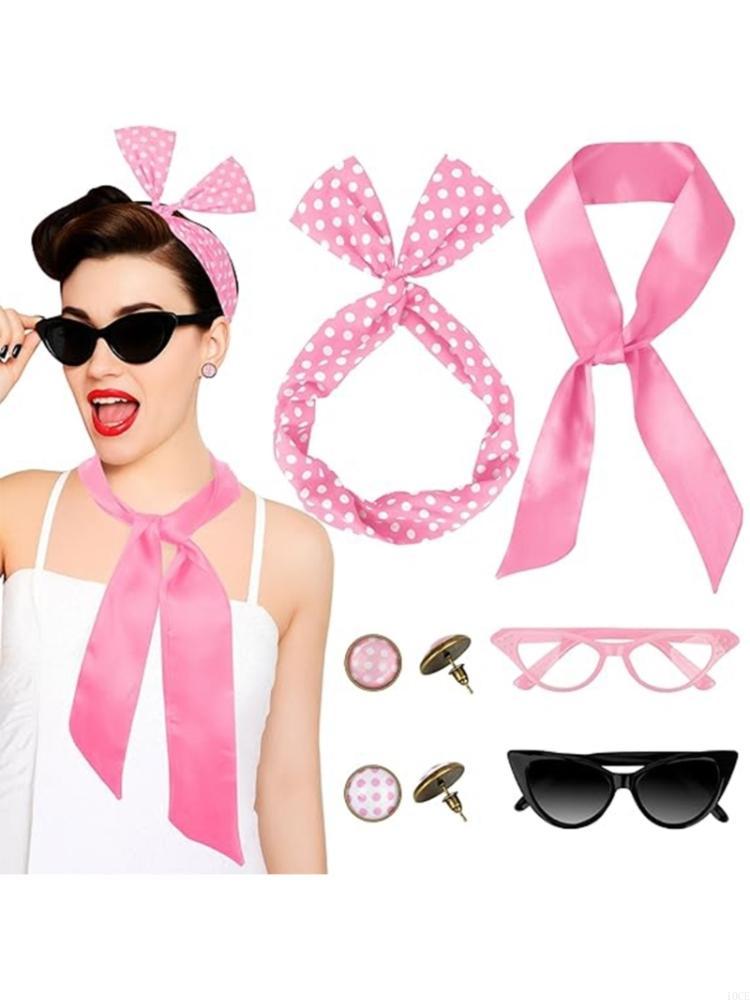 Women'S Accessories In The 1950S - Conjunto acessórios fantasia 50s, 8 peças,