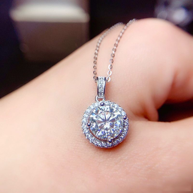 Colar de Moissanite Quadrado d - Charm Necklace Dainty avaliação e preço