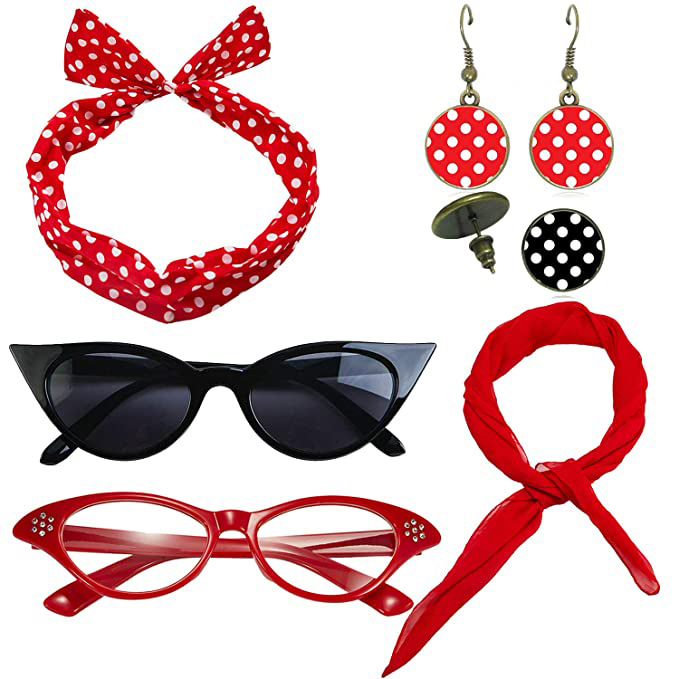 50s 80s disco festa traje aces - Women'S Accessories In The 1950S avaliação e preço