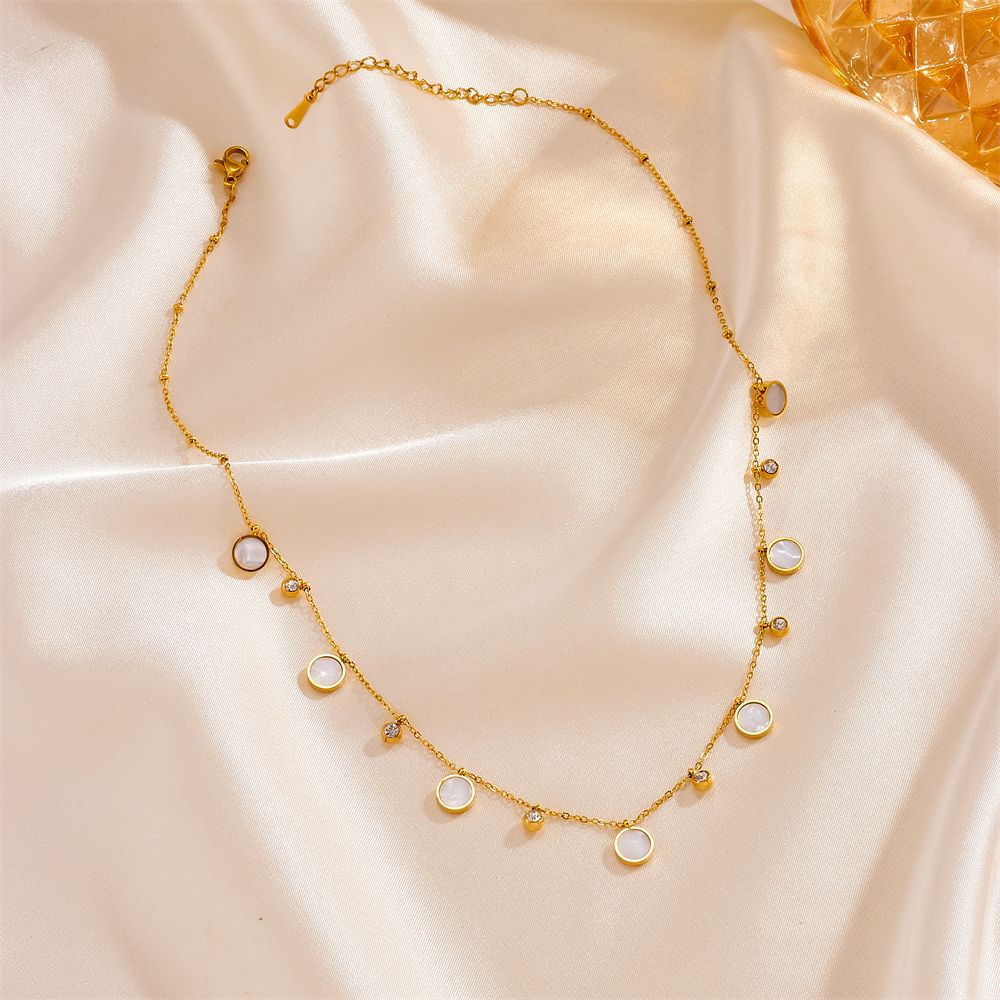 Dainty 18K banhado a ouro conc - Charm Necklace Dainty avaliação e preço
