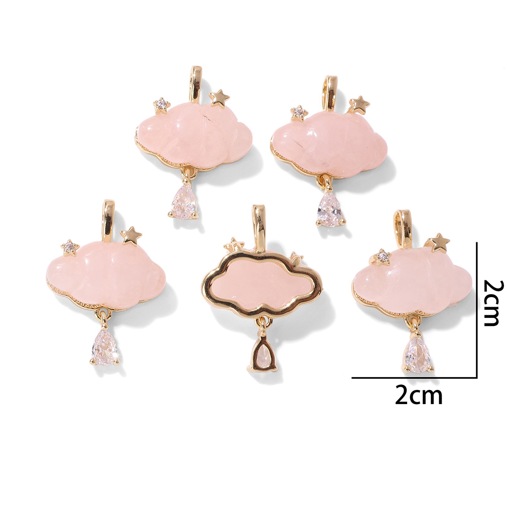 Pingente de Pedra Natural de Q - Charm Necklace Dainty avaliação e preço