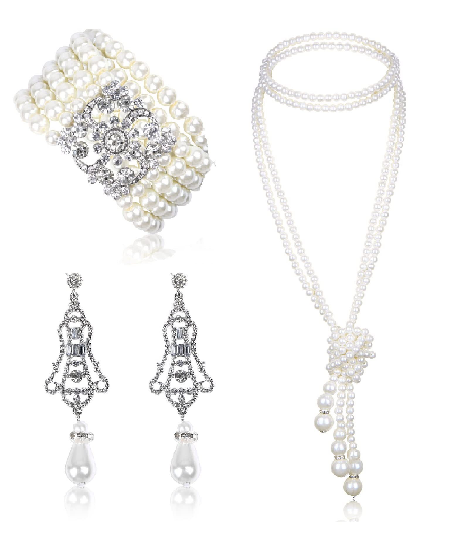 3-piece Set of Long Pearl Neck - Women'S Accessories In The 1950S avaliação e preço