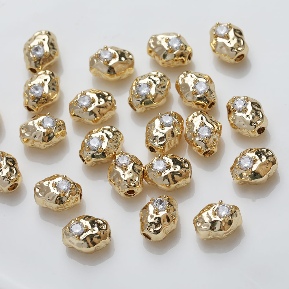 Brass Oval Beads para Fazer Jó - Charm Necklace Dainty avaliação e preço