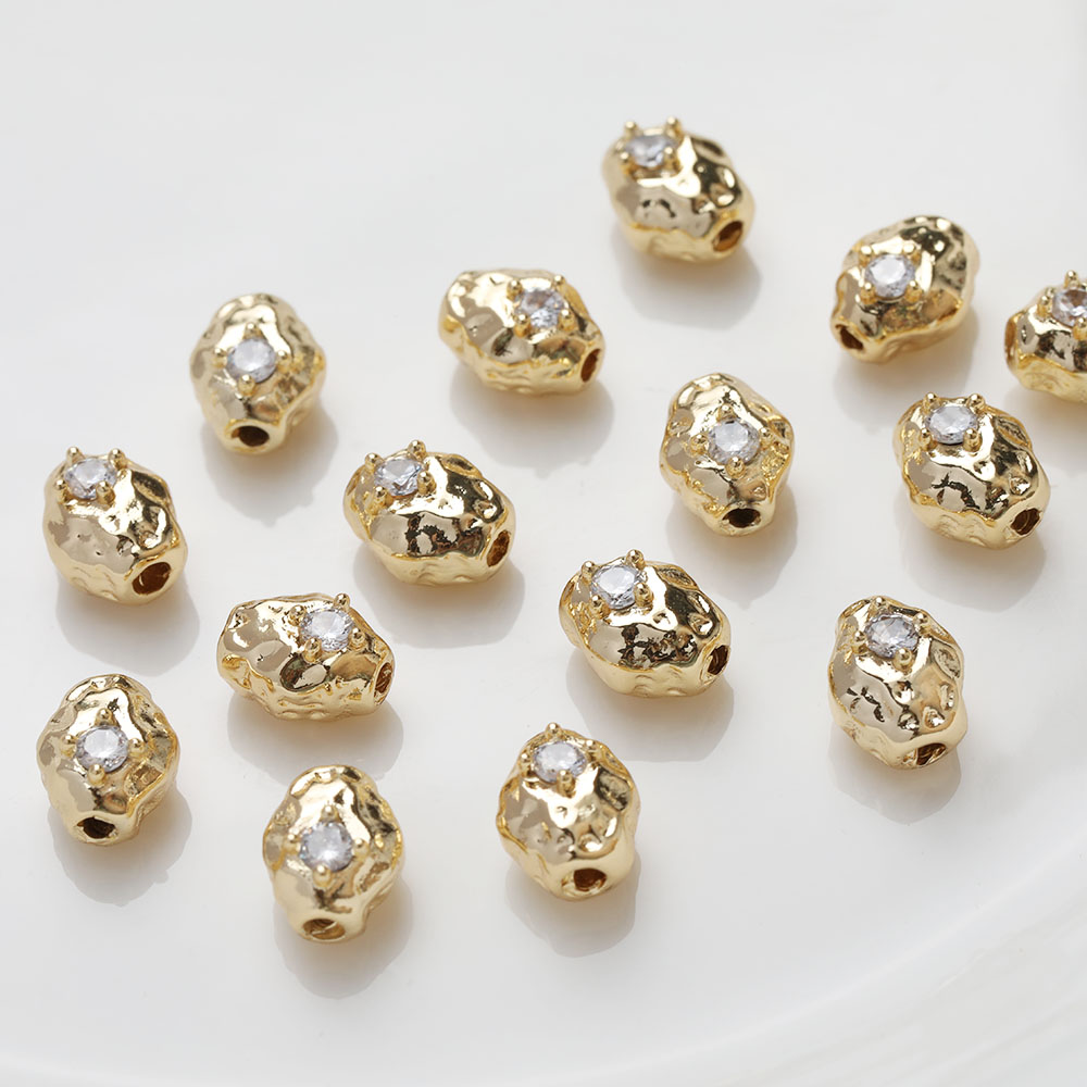 Brass Oval Beads para Fazer Jó - Charm Necklace Dainty avaliação e preço