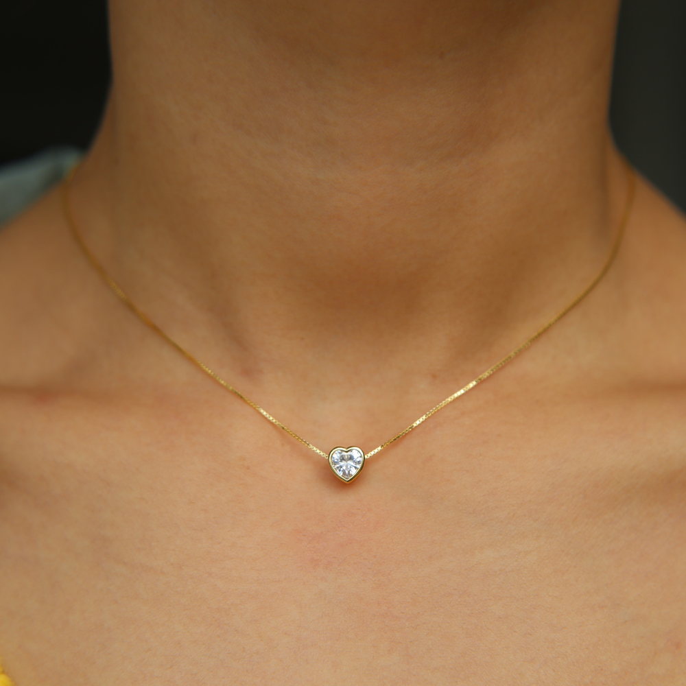100% 925 prata esterlina para  - Charm Necklace Dainty avaliação e preço