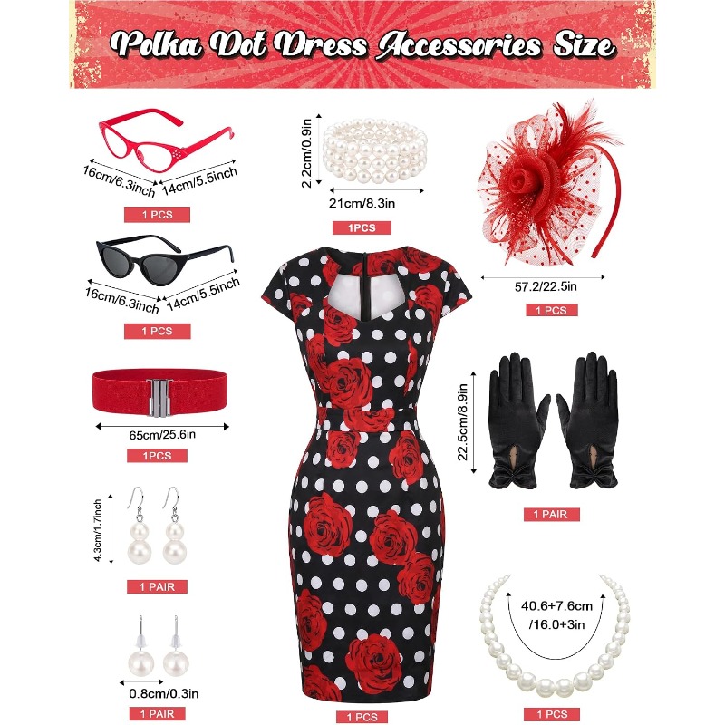 Conjunto de 10 Peças: Vestidos - Women'S Accessories In The 1950S avaliação e preço